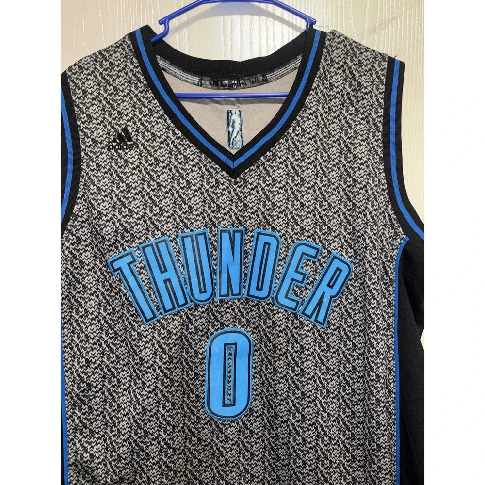 Russell‎ Westbrook OKC Thunder Men's Medium Blue Adidas Swingman Jersey